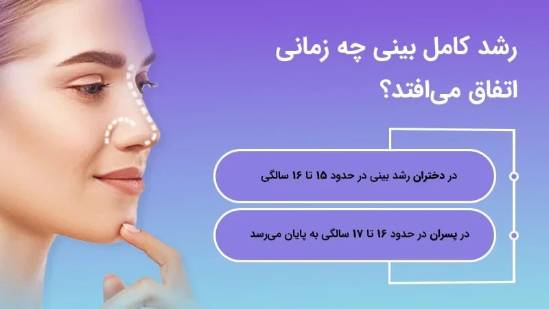 رشد کامل بینی چه زمانی اتفاق می‌افتد؟